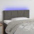 Cabecero con LED de terciopelo gris oscuro 100x5x78/88