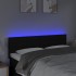 Cabecero con LED de tela negro 144x5x78/88