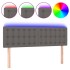 Cabecero con LED cuero sintético negro 144x5x78/88