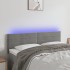 Cabecero con LED de terciopelo gris claro 144x5x78/88