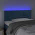 Cabecero con LED de terciopelo azul oscuro 90x5x78/88