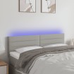 Cabecero con LED de tela gris claro 144x5x78/88 cm