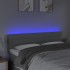 Cabecero con LED de tela gris claro 144x5x78/88