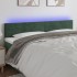 Cabecero con LED de terciopelo verde oscuro 200x5x78/88