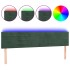 Cabecero con LED de terciopelo verde oscuro 200x5x78/88