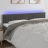 Cabecero con LED de terciopelo gris oscuro 180x5x78/88