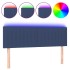Cabecero con LED de tela azul 144x5x78/88