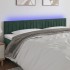 Cabecero con LED de terciopelo verde oscuro 180x5x78/88