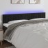 Cabecero con LED de terciopelo negro 200x5x78/88