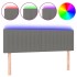Cabecero con LED de tela gris oscuro 144x5x78/88