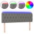 Cabecero con LED de tela gris oscuro 144x7x78/88