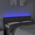 Cabecero con LED de tela gris oscuro 144x7x78/88