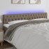 Cabecero con LED de tela gris taupe 180x7x78/88