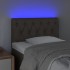 Cabecero con LED de tela gris taupe 80x7x78/88