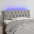 Cabecero con LED de tela gris claro 90x7x78/88