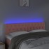 Cabecero con LED de terciopelo rosa 144x7x78/88