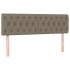Cabecero con LED de tela gris taupe 160x7x78/88