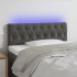 Cabecero con LED de terciopelo gris oscuro 90x7x78/88
