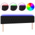 Cabecero con LED de tela negro 180x7x78/88