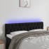 Cabecero con LED de terciopelo negro 144x7x78/88