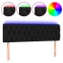 Cabecero con LED de terciopelo negro 144x7x78/88