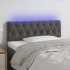 Cabecero con LED de terciopelo gris oscuro 100x7x78/88