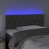 Cabecero con LED de terciopelo gris oscuro 100x7x78/88