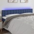 Cabecero con LED de tela azul 200x5x78/88
