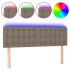 Cabecero con LED de tela gris taupe 144x5x78/88