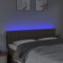 Cabecero con LED de tela gris taupe 144x5x78/88