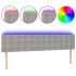Cabecero con LED de tela gris claro 180x5x78/88