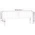 Cabecero con LED de tela gris claro 180x5x78/88