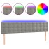Cabecero con LED de terciopelo gris claro 200x5x78/88