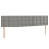 Cabecero con LED de terciopelo gris claro 200x5x78/88