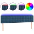 Cabecero con LED de terciopelo azul oscuro 180x5x78/88
