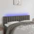 Cabecero con LED de terciopelo gris oscuro 144x5x78/88