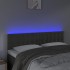 Cabecero con LED de terciopelo gris oscuro 144x5x78/88