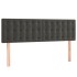 Cabecero con LED de terciopelo gris oscuro 144x5x78/88