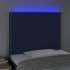 Cabecero con luces LED tela azul 100x5x118/128