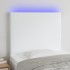Cabecero con luces LED cuero sintético blanco 90x5x118/128