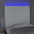 Cabecero con luces LED cuero sintético blanco 90x5x118/128