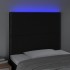 Cabecero con luces LED tela negro 90x5x118/128