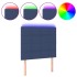 Cabecero con luces LED tela azul 100x5x118/128