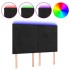 Cabecero con luces LED terciopelo negro 144x5x118/128