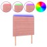 Cabecero con luces LED terciopelo rosa 80x5x118/128