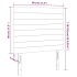 Cabecero con luces LED terciopelo rosa 80x5x118/128