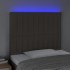 Cabecero con luces LED tela gris taupe 100x5x118/128