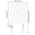 Cabecero con luces LED terciopelo gris oscuro 80x7x118/128