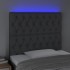Cabecero con luces LED tela gris oscuro 100x7x118/128