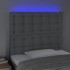 Cabecero con luces LED tela gris claro 100x5x118/128